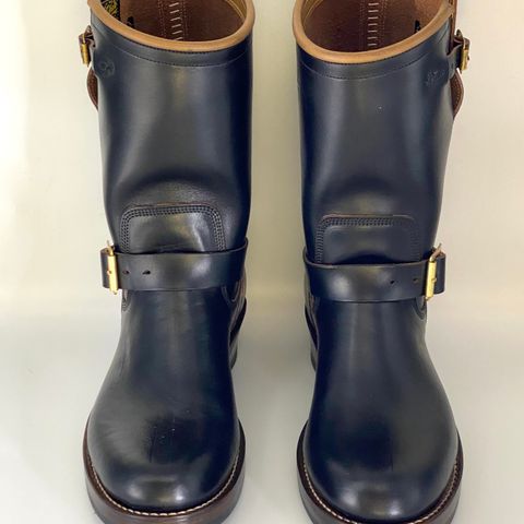 Role Club Engineer Boots in Horween Black Chromexcel