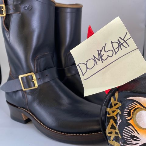 Role Club Engineer Boots in Horween Black Chromexcel