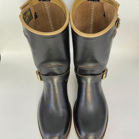 Role Club Engineer Boots in Horween Black Chromexcel