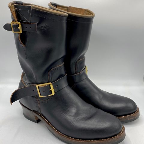 Role Club Engineer Boots in Horween Black Chromexcel