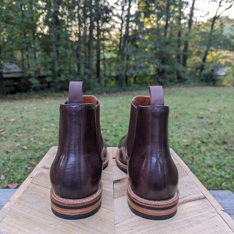 Grant Stone Chelsea Boot in Horween Crimson Chromexcel