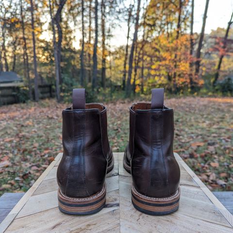 Grant Stone Chelsea Boot in Horween Crimson Chromexcel