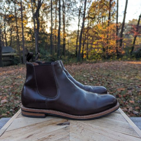 Grant Stone Chelsea Boot in Horween Crimson Chromexcel