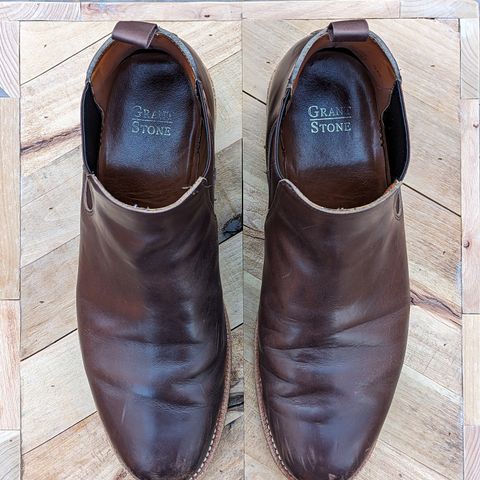 Grant Stone Chelsea Boot in Horween Crimson Chromexcel