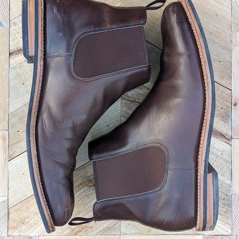Grant Stone Chelsea Boot in Horween Crimson Chromexcel