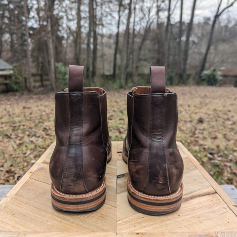 Grant Stone Chelsea Boot in Horween Crimson Chromexcel