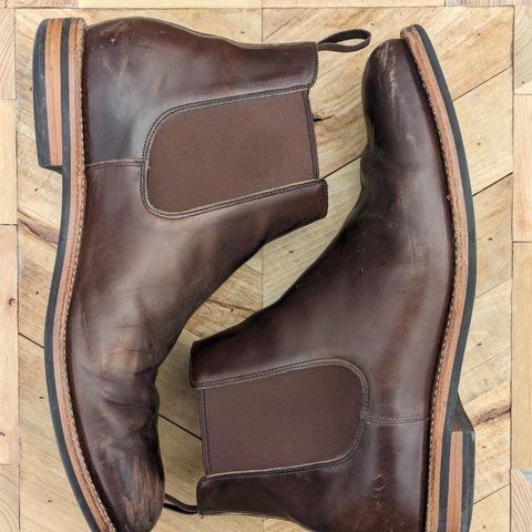 Grant Stone Chelsea Boot in Horween Crimson Chromexcel