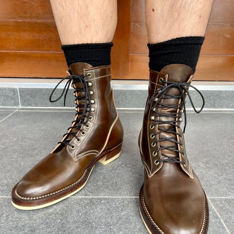 Onderhoud SVC02 Packer Boot in Horween Dark Cognac Shell Cordovan