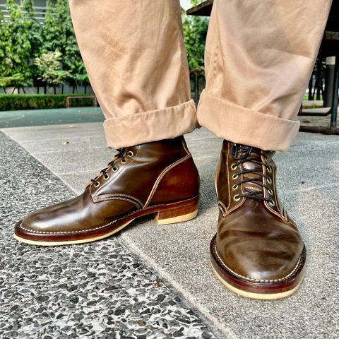 Onderhoud SVC02 Packer Boot in Horween Dark Cognac Shell Cordovan
