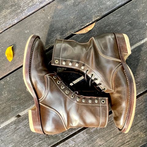 Onderhoud SVC02 Packer Boot in Horween Dark Cognac Shell Cordovan