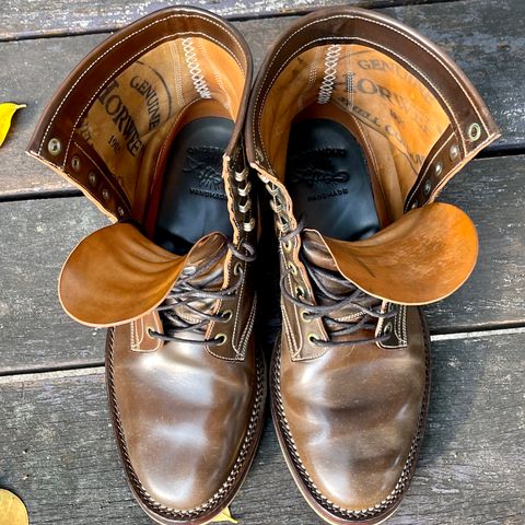 Onderhoud SVC02 Packer Boot in Horween Dark Cognac Shell Cordovan