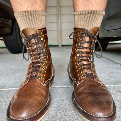 Onderhoud SVC02 Packer Boot in Horween Dark Cognac Shell Cordovan