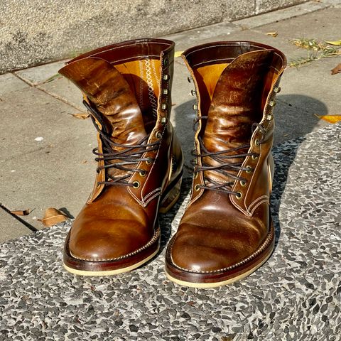Onderhoud SVC02 Packer Boot in Horween Dark Cognac Shell Cordovan