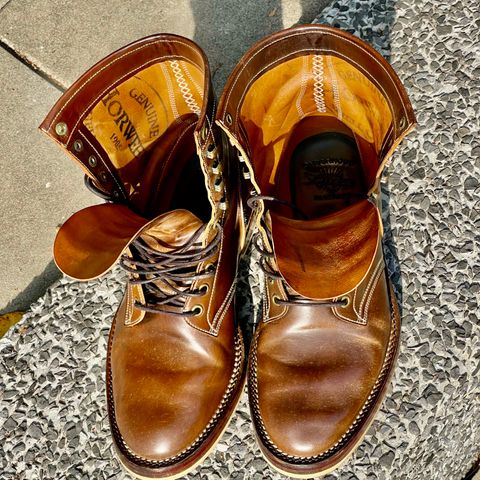 Onderhoud SVC02 Packer Boot in Horween Dark Cognac Shell Cordovan