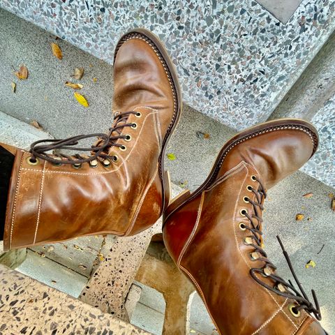 Onderhoud SVC02 Packer Boot in Horween Dark Cognac Shell Cordovan