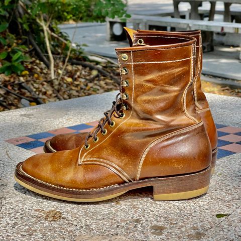 Onderhoud SVC02 Packer Boot in Horween Dark Cognac Shell Cordovan