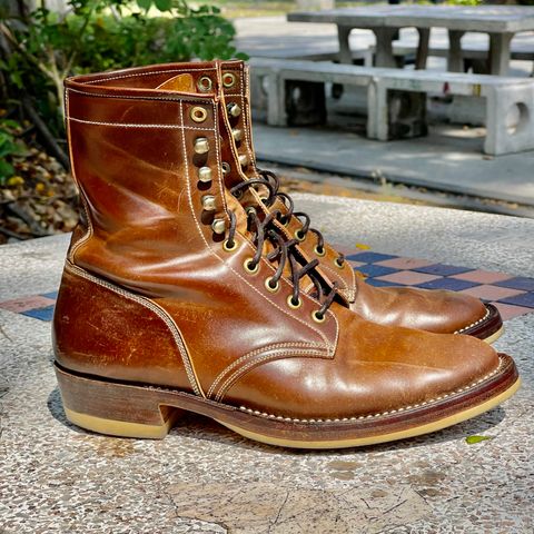 Onderhoud SVC02 Packer Boot in Horween Dark Cognac Shell Cordovan