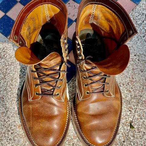 Onderhoud SVC02 Packer Boot in Horween Dark Cognac Shell Cordovan