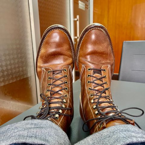 Onderhoud SVC02 Packer Boot in Horween Dark Cognac Shell Cordovan