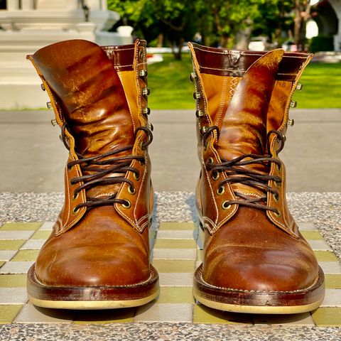 Onderhoud SVC02 Packer Boot in Horween Dark Cognac Shell Cordovan
