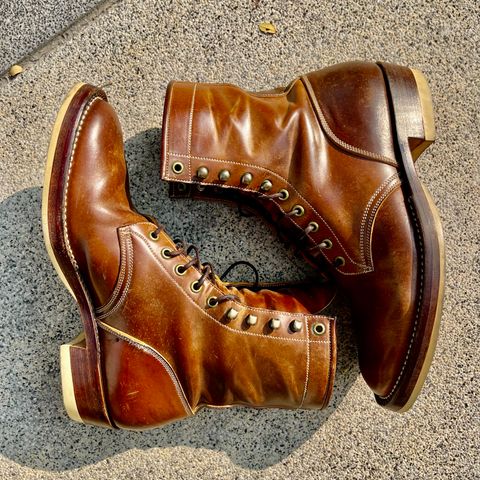 Onderhoud SVC02 Packer Boot in Horween Dark Cognac Shell Cordovan