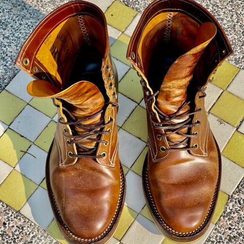 Onderhoud SVC02 Packer Boot in Horween Dark Cognac Shell Cordovan