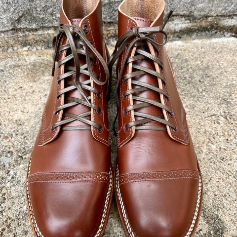 Viberg Boondocker BCT in Horween Pigment Brown Workshoe Butt