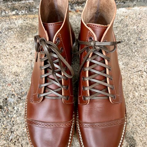 Viberg Boondocker BCT in Horween Pigment Brown Workshoe Butt