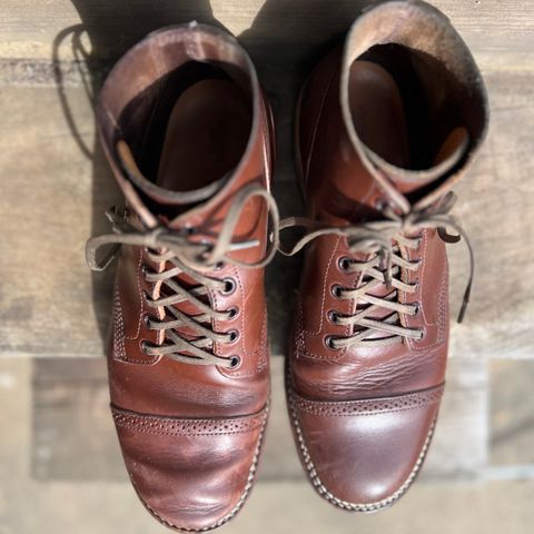 Viberg Boondocker BCT in Horween Pigment Brown Workshoe Butt