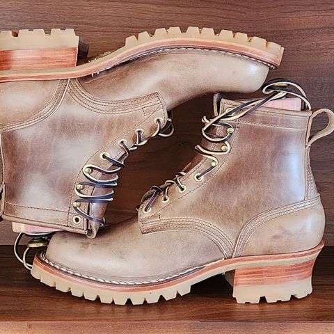 Nicks Urban Logger in Horween Natural Chromexcel
