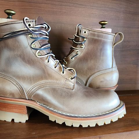 Nicks Urban Logger in Horween Natural Chromexcel