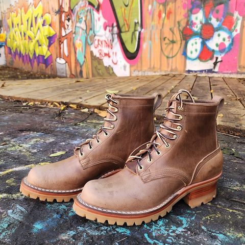 Nicks Urban Logger in Horween Natural Chromexcel