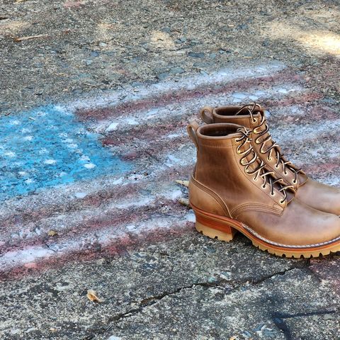 Nicks Urban Logger in Horween Natural Chromexcel