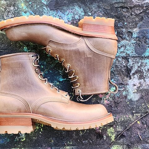 Nicks Urban Logger in Horween Natural Chromexcel