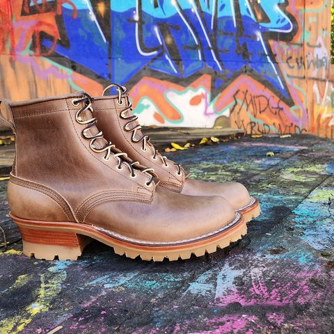 Nicks Urban Logger in Horween Natural Chromexcel
