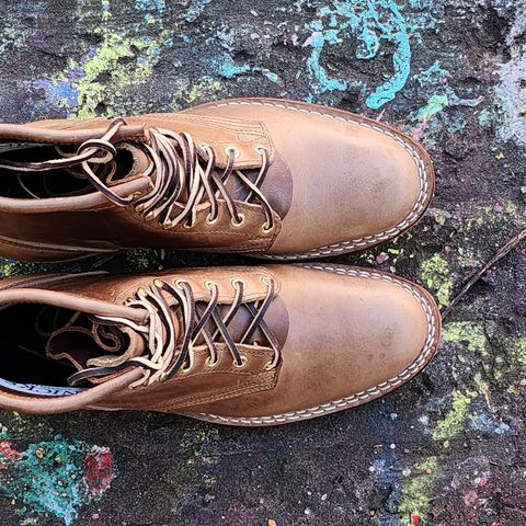 Nicks Urban Logger in Horween Natural Chromexcel
