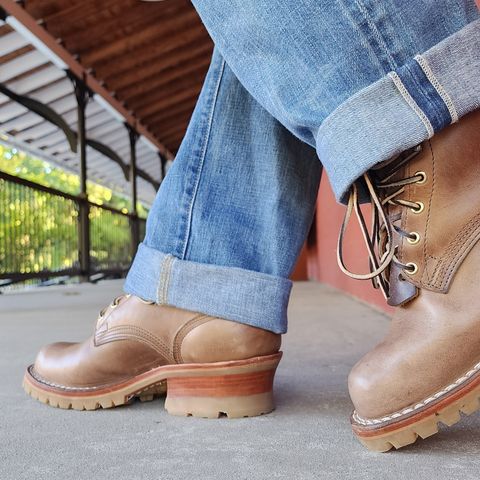 Nicks Urban Logger in Horween Natural Chromexcel