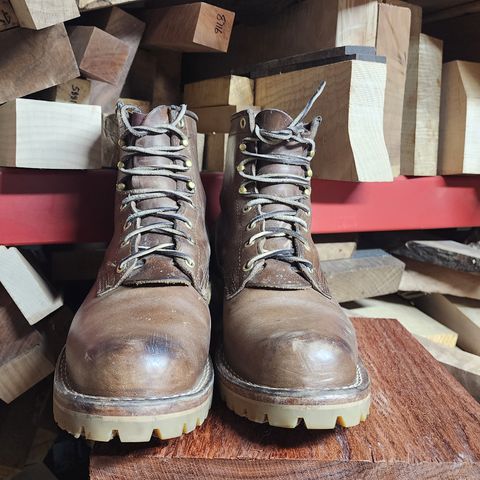 Nicks Urban Logger in Horween Natural Chromexcel