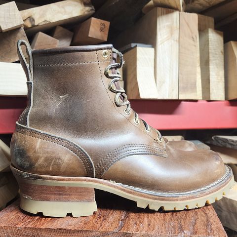 Nicks Urban Logger in Horween Natural Chromexcel