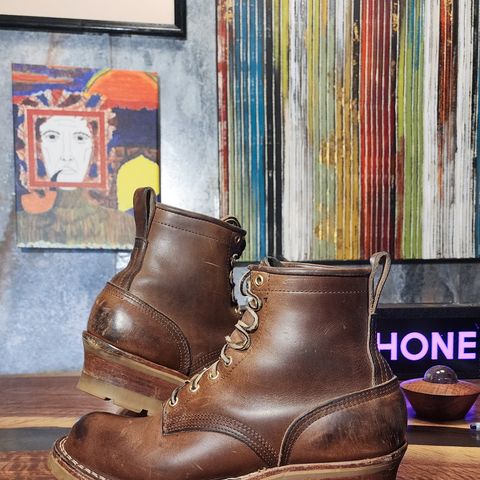Nicks Urban Logger in Horween Natural Chromexcel