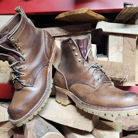 Nicks Urban Logger in Horween Natural Chromexcel