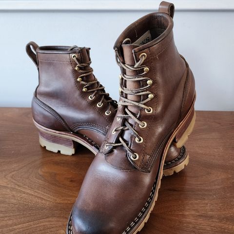 Nicks Urban Logger in Horween Natural Chromexcel