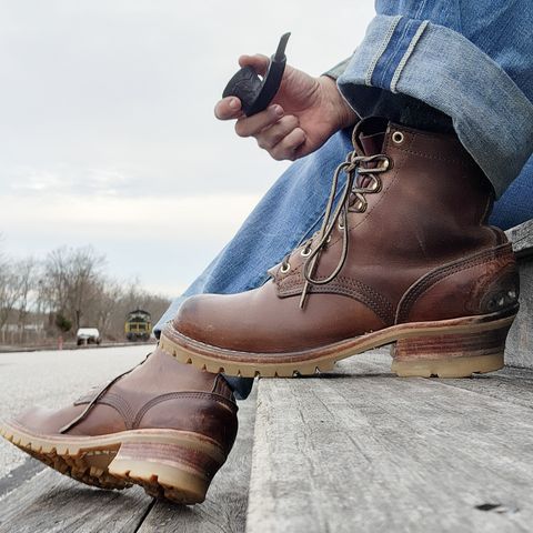 Nicks Urban Logger in Horween Natural Chromexcel