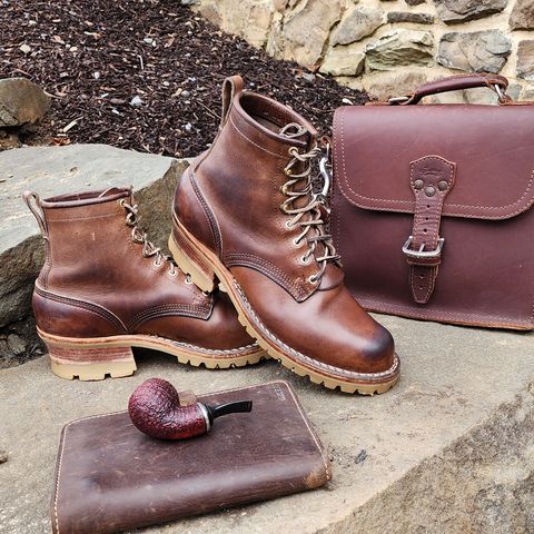 Nicks Urban Logger in Horween Natural Chromexcel
