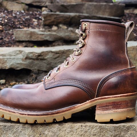 Nicks Urban Logger in Horween Natural Chromexcel