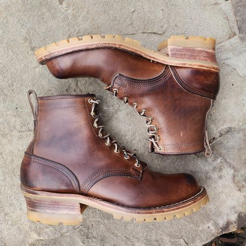 Nicks Urban Logger in Horween Natural Chromexcel