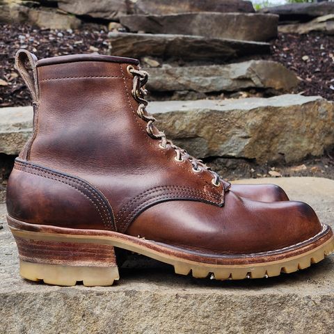 Nicks Urban Logger in Horween Natural Chromexcel