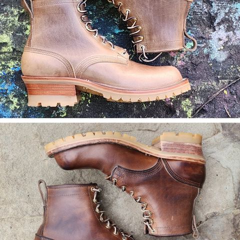 Nicks Urban Logger in Horween Natural Chromexcel
