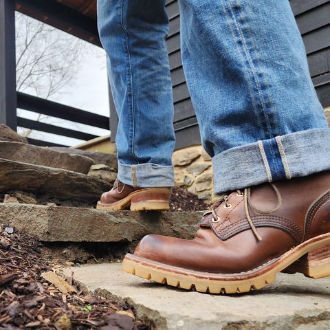 Nicks Urban Logger in Horween Natural Chromexcel