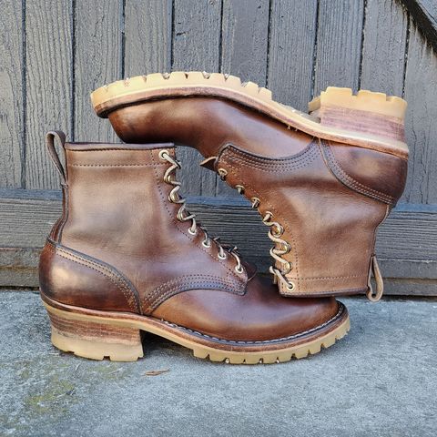 Nicks Urban Logger in Horween Natural Chromexcel